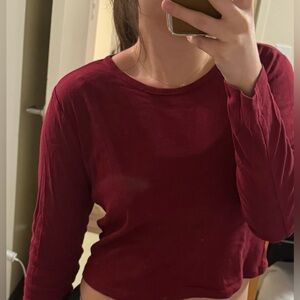 Victoria’s Secret pink red, long sleeve baby tee